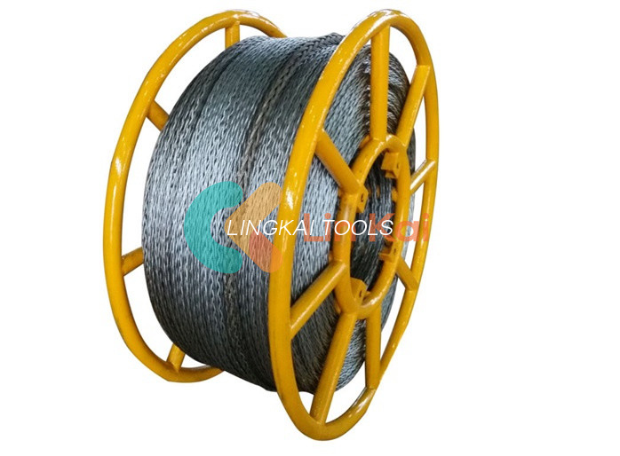 Câble métallique en acier anti-torsion galvanisé à 12 brins, 20mm, pour tirer quatre conducteurs groupés sur la ligne de Transmission