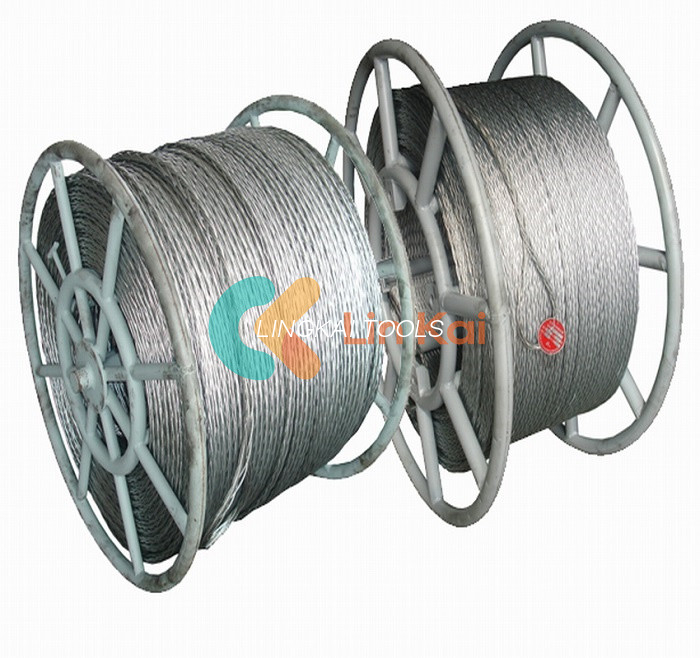 Corde en acier tressée anti-torsion de force 12MM pour tirer le conducteur simple ou OPGW
