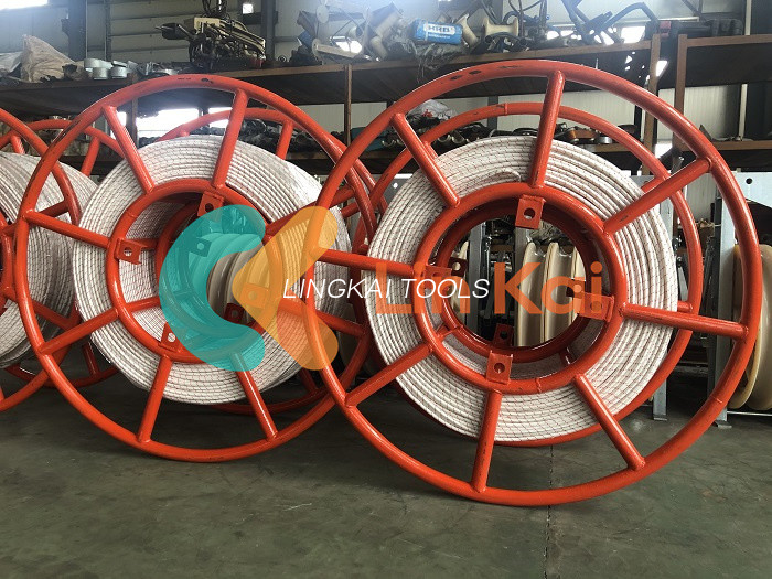 Corde en nylon de 12 brins pour tirer des conducteurs ou OPGW sur la ligne de transmission chaude