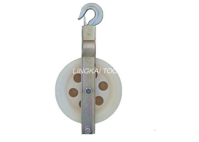 Réa simple en nylon légère 10KN ficelant le style de bloc, de crochet et de chape