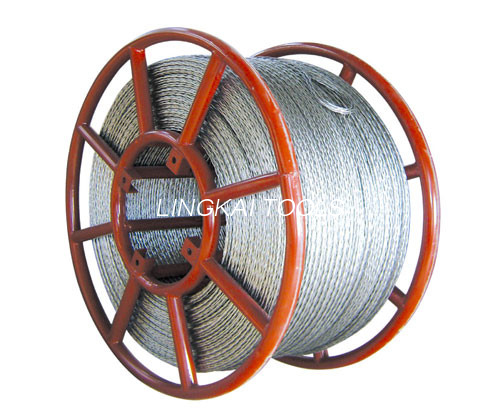 Ligne de transmission de câble métallique en acier tressé anti-torsion de 6 carrés ficelant des outils