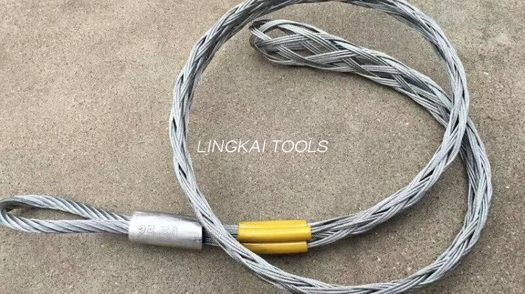 Le CE a passé le câble d'Opgw d'outils de câble de fibre optique tirant des joints de prise de maille de poignées