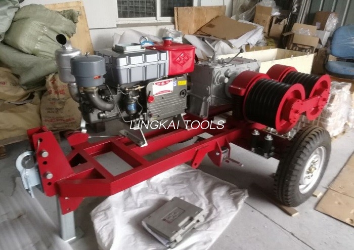Double treuil de tambour de cabestan 5 tonnes avec le moteur à essence Honda/Yamaha de match de remorque